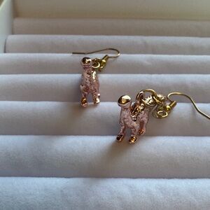 Chic Rose Gold Dinosaur Earrings